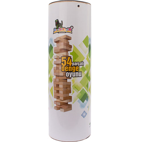 SİLİNDİR DENGE OYUNU 54 PARÇA#