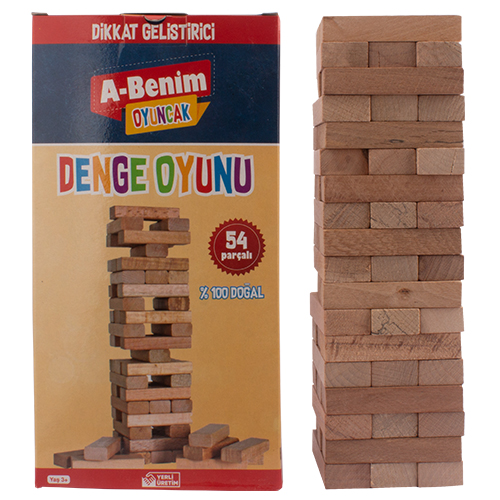 DOĞAL TOYS KAVAK DENGE OYUNU 54LÜ#