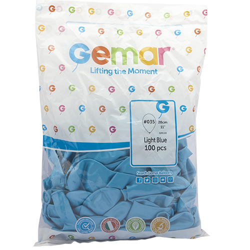 GEMAR METALİK AÇIK MAVİ(LİGHT BLUE) BALON 11 İNCH GM-110 #035