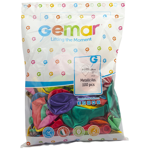 GEMAR METALİK KARIŞIK(ASSORTED) BALON 11 İNCH GM-110 #082