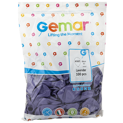 GEMAR METALİK LİLA(LAVENDER)  BALON 11 İNCH GM-110 #063