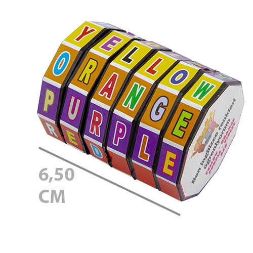 İNGİLİZCE RENKLERİ ÖĞRENİYORUM KELİME KÜPÜ 24LÜ  G-1