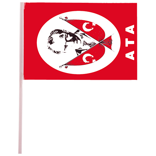 KÜÇÜK ÇITALI ATALI BAYRAK 80Lİ 12CM*20CM VT-802