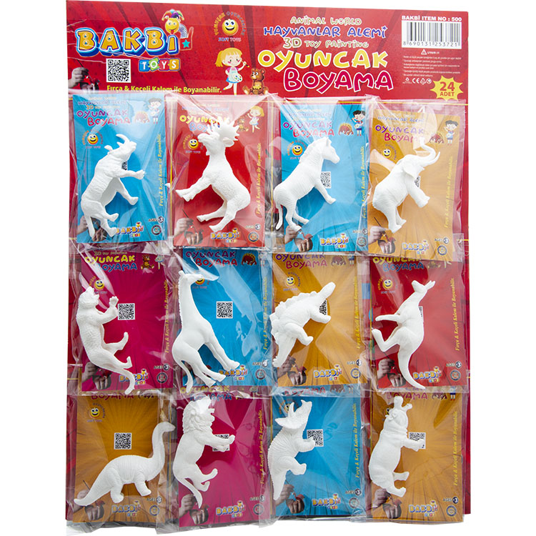 BAKBİ KARTELADA HAYVANLAR ALEMİ BOYAMA 24LÜ
