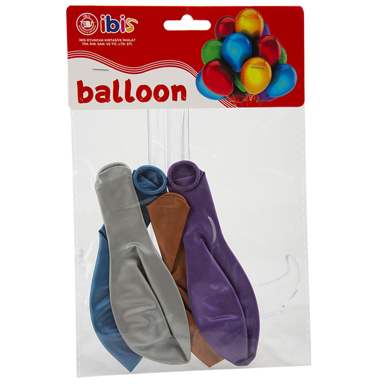 5'Lİ İTHAL METALİK TEK RENK BALON İBİS-1129-1