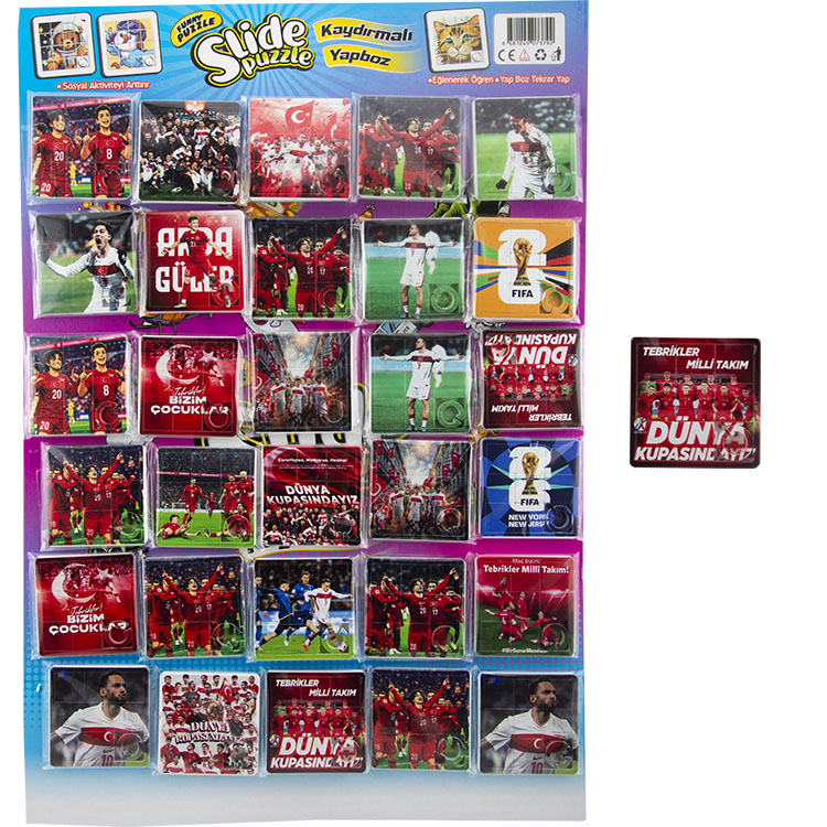 MİLLİ TAKIKM KARTELADA KÜÇÜK KAYDIRMA YAPBOZ 30'lu