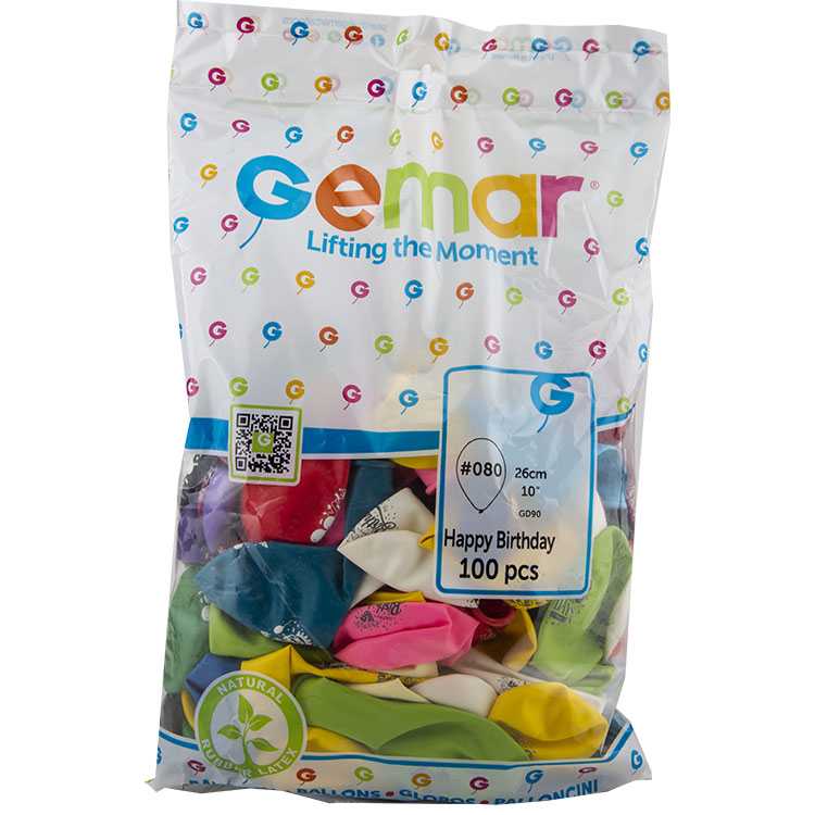 GEMAR HAPPY BİRTHDAY BALON GD90 10" 26CM GEMAR HAPPY BİRTHDAY BALON GD90 10" 26CM