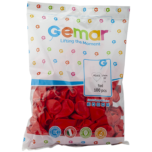 GEMAR KIRMIZI KALP BALON CR 10" 25CM