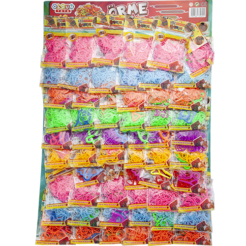 OLGUN KARTELELİ ÖRME BİLEKLİK 60 ADETLİ