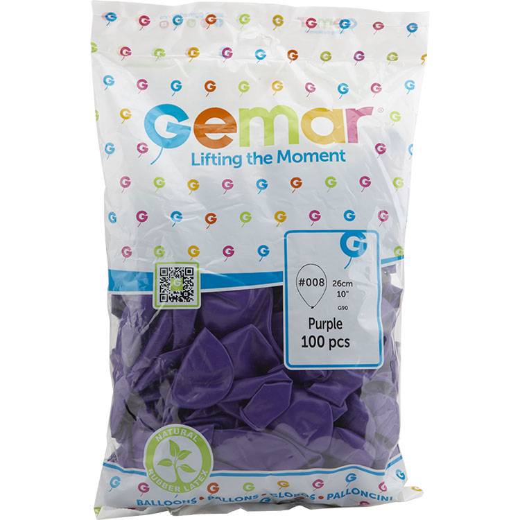 GEMAR MOR(PRUPLE) 10 İÇ MEKAN BALON G90-PRUPLE