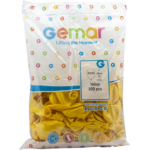 GEMAR METALİK SARI(YELLOW) BALON 11 İNCH GM-110 #030
