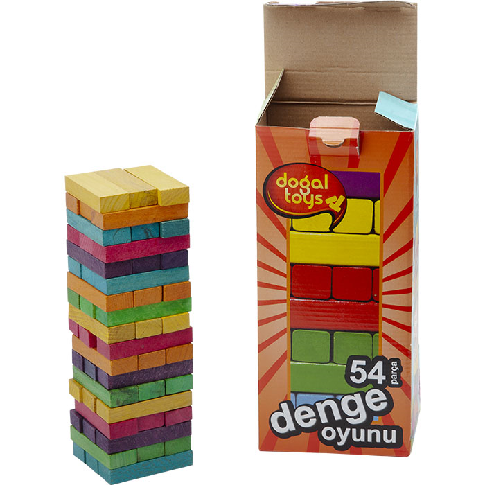 RENKLİ DOĞAL DENGE OYUNU 54LÜ#