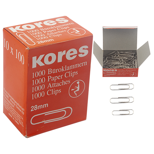 DEMİR KLİPS (ATAÇ) 10LU 28MM KORES KZ-4 + 0293#